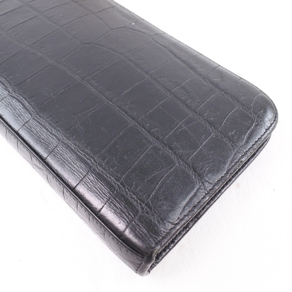 Saint Laurent Classic Zip Around Organizer Wallet Leather, BLACK, CALFSKIN, Wallets