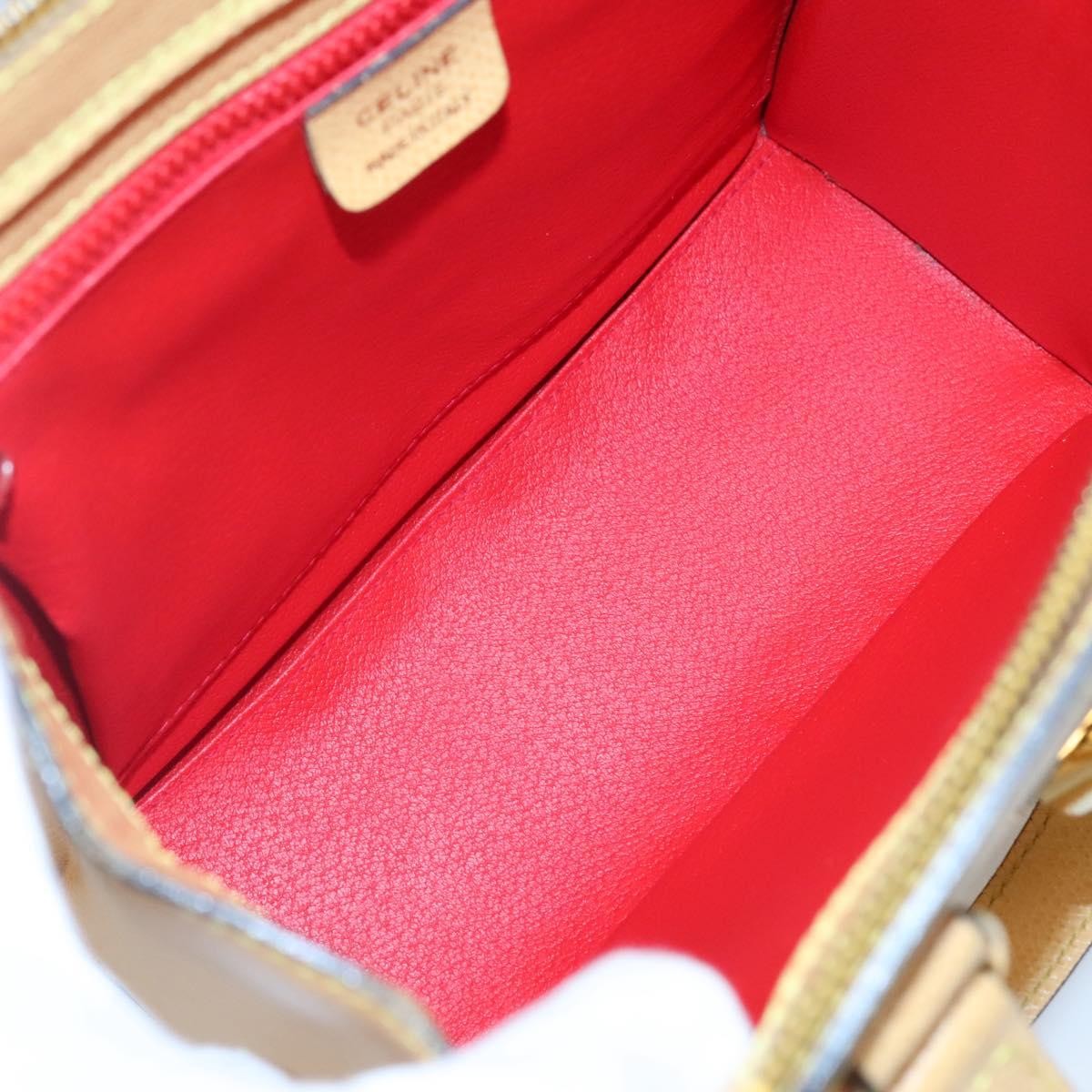 Celine Vintage turn lock shoulder bag Leather, YELLOW, LEATHER, Shoulder bag