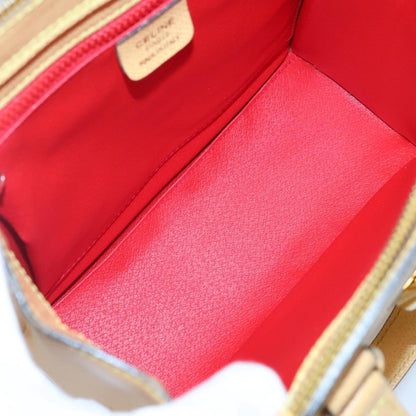 Celine Vintage turn lock shoulder bag Leather, YELLOW, LEATHER, Shoulder bag