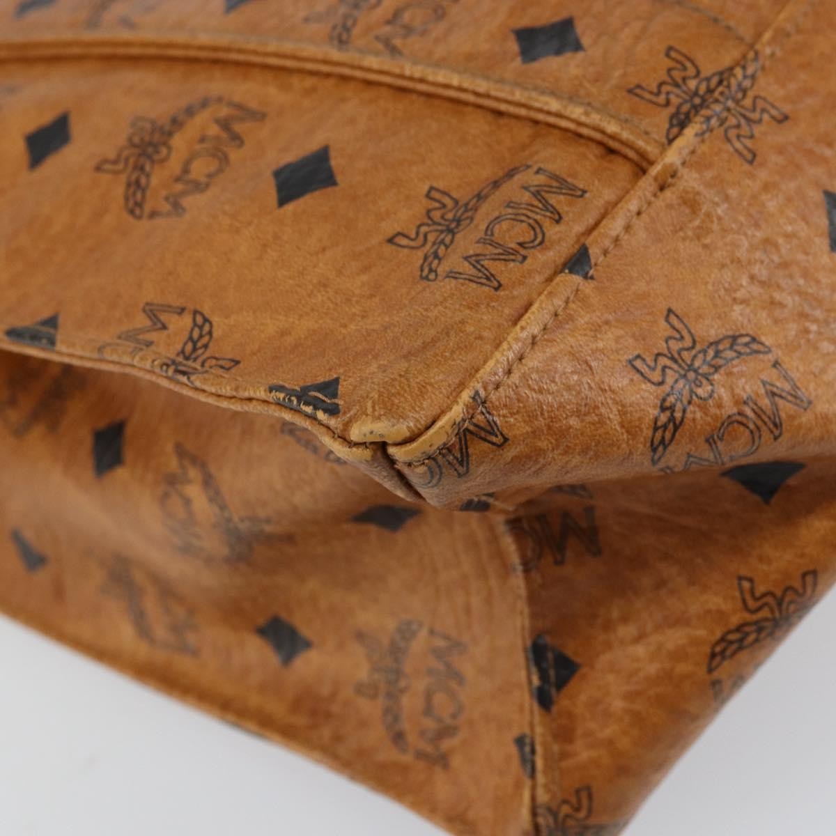 MCM Vintage Visetos Tote bag Canvas, BROWN, CANVAS, Tote bag