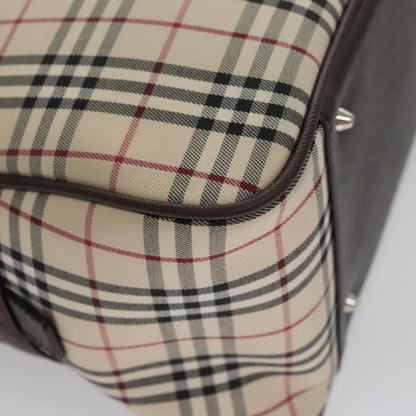 Burberry Nova Check Bowling Bag Canvas, BEIGE, CANVAS, Travel bag