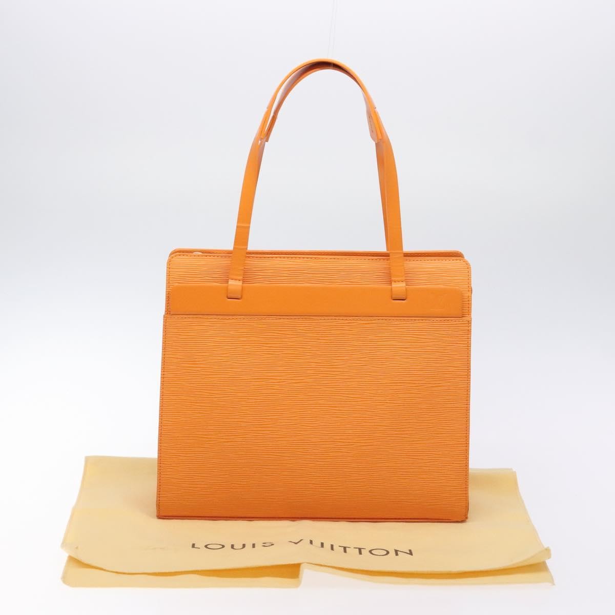 Louis Vuitton Croisette Handbag Epi Leather, ORANGE, LEATHER, Handbag