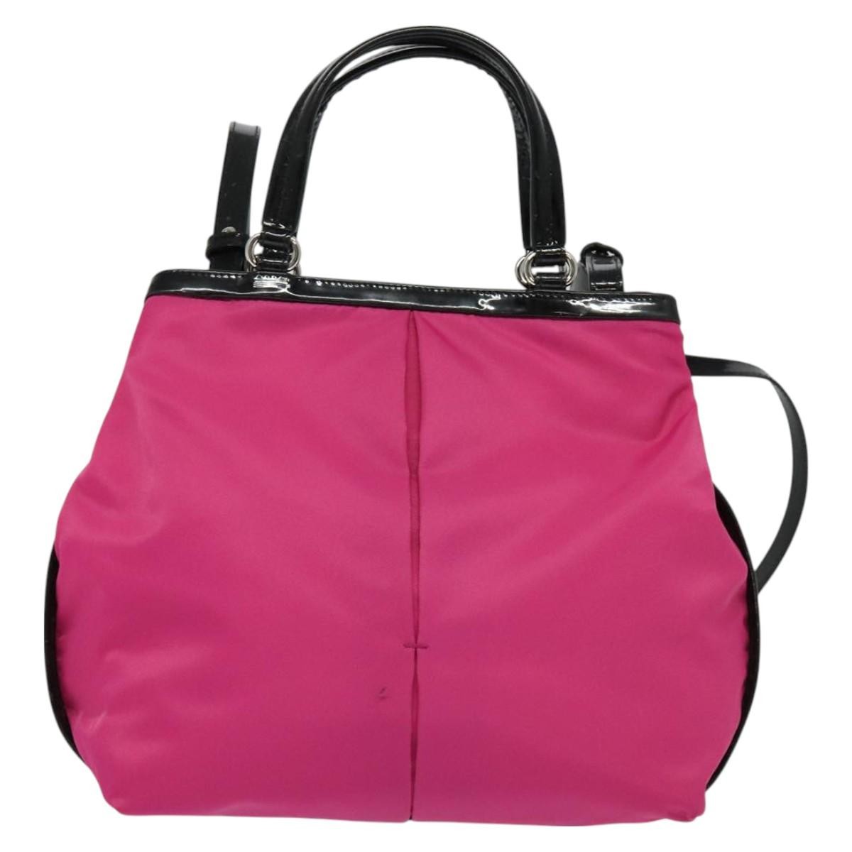 Salvatore Ferragamo Vala Handbag Nylon, PINK, NYLON, Handbag