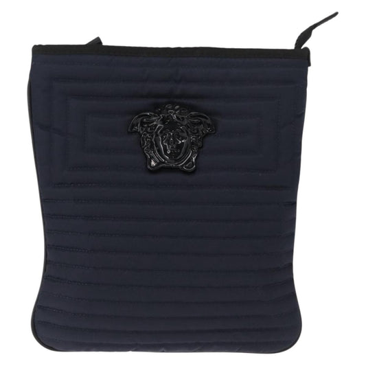 Versace Vintage Shoulder Bag Nylon, Navy, Nylon, Shoulder Bag