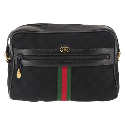 Gucci Ophidia Shoulder Bag GG Coated Canvas, BLACK, CANVAS, Shoulder bag