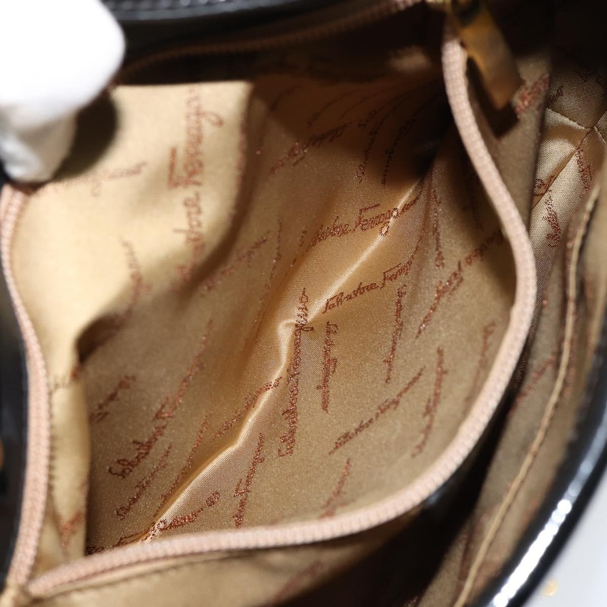 Salvatore Ferragamo Gancini Tote Patent leather, BLACK, PATENT_LEATHER, Tote bag