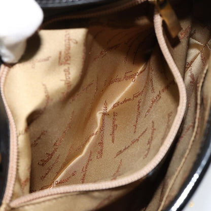 Salvatore Ferragamo Gancini Tote Patent leather, BLACK, PATENT_LEATHER, Tote bag