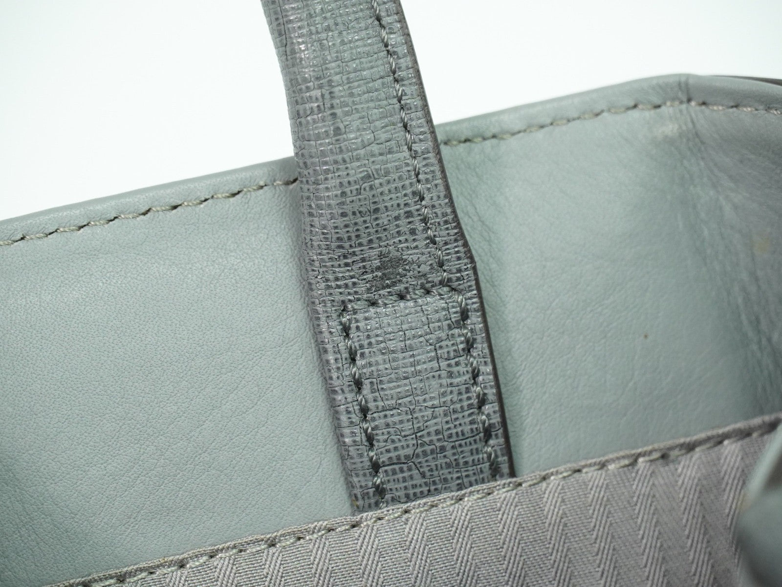 Fendi 2Jours Bag Leather, GRAY, LEATHER, Handbag