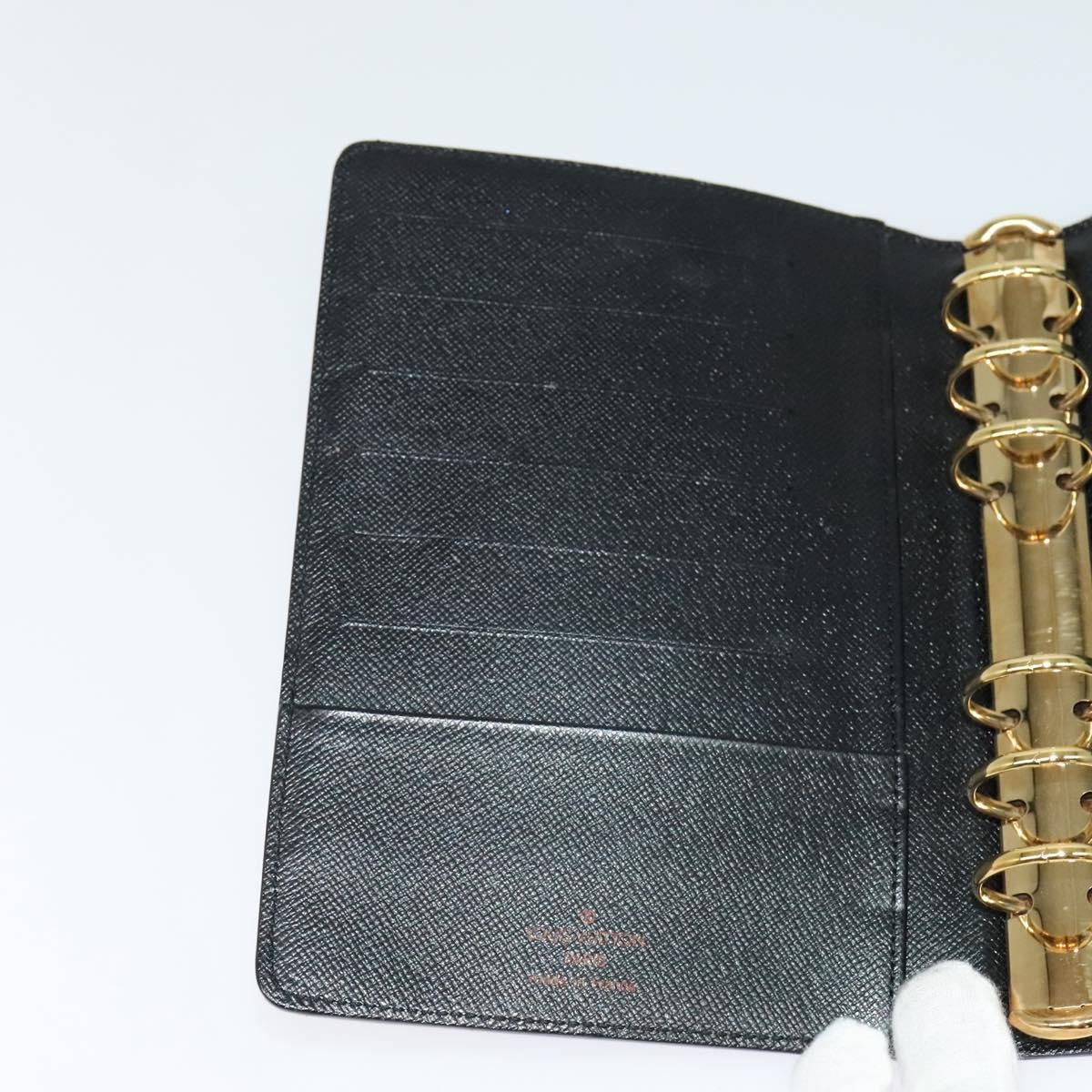 Louis Vuitton Agenda Cover Epi Leather, BLACK, LEATHER, Wallets