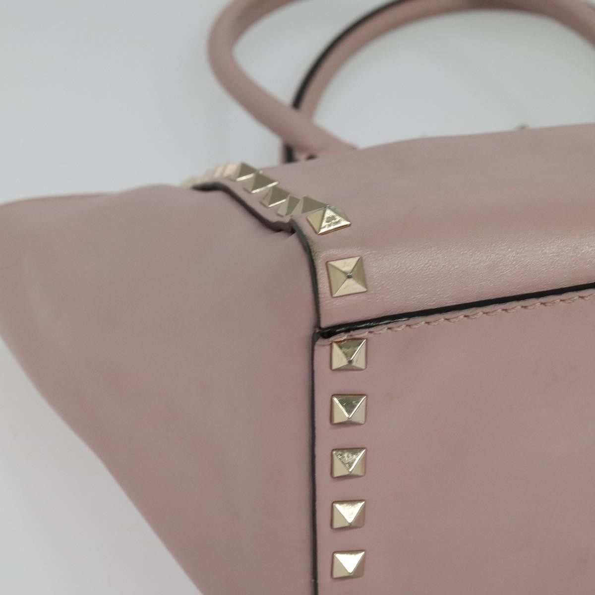 Valentino Garavani Rockstud Tote Rigid Leather, PINK, LEATHER, Tote bag