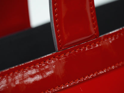 Chanel Vintage Portrait Tote Printed Leather and Quilted Patent, BLACK, PATENT_LEATHER, Tote bag