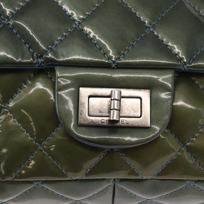 Chanel Reissue 2.55 Flap Bag Quilted Patent, GREEN, PATENT_LEATHER, Shoulder bag