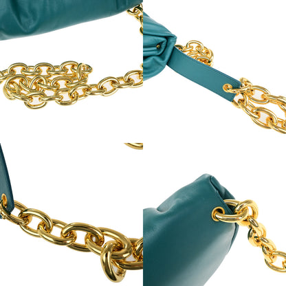 Bottega Veneta The Chain Pouch Leather, GREEN, LEATHER, Clutche & pouche