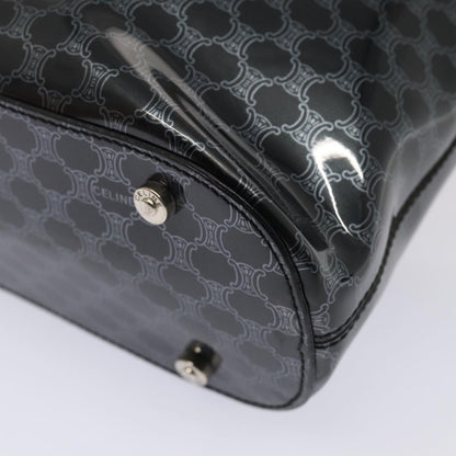 Celine Vintage Macadam Shopper Tote Venyl, BLACK, CANVAS, Tote bag