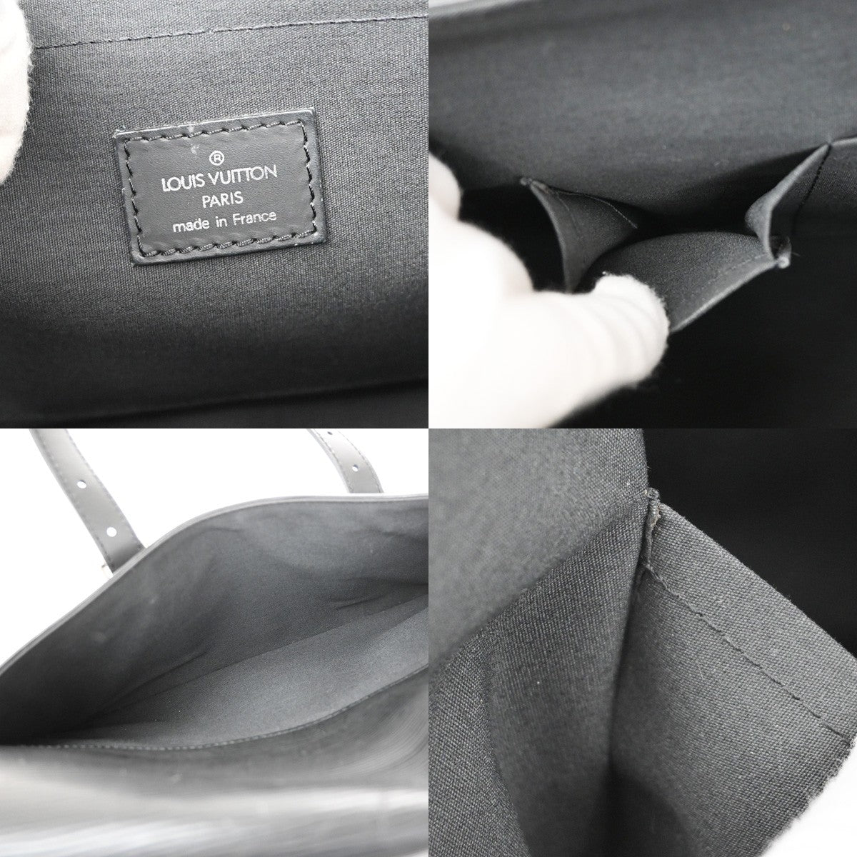 Louis Vuitton Segur Handbag Epi Leather, BLACK, LEATHER, Shoulder bag