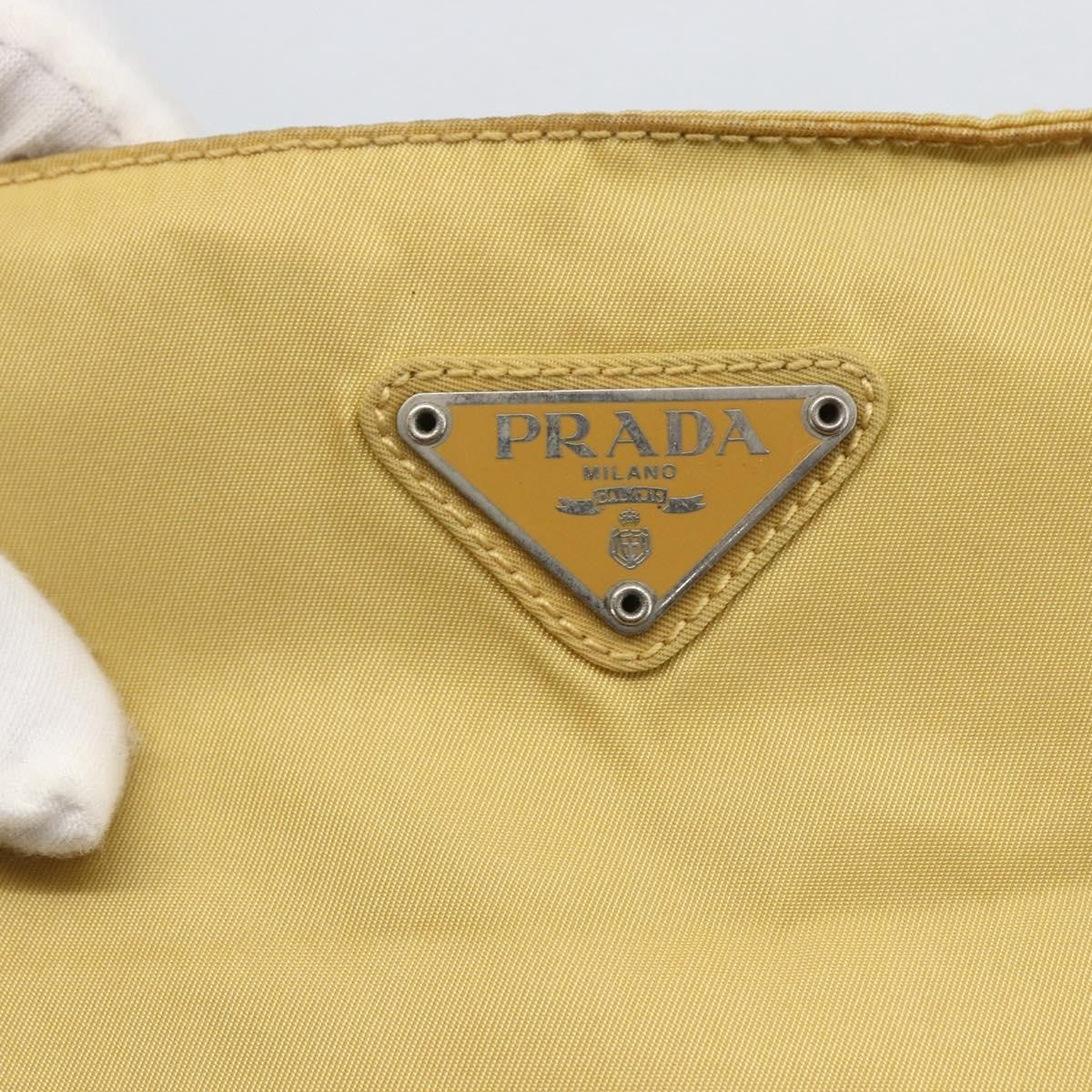 Prada Vintage Tote Tessuto, YELLOW, NYLON, Tote bag