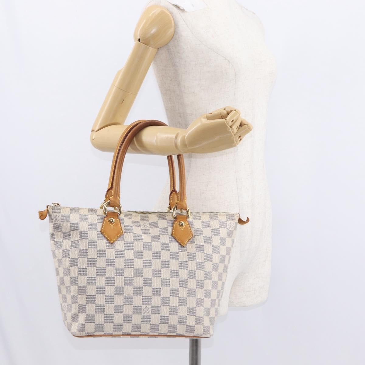 Louis Vuitton Saleya Handbag Damier, WHITE, CANVAS, Tote bag