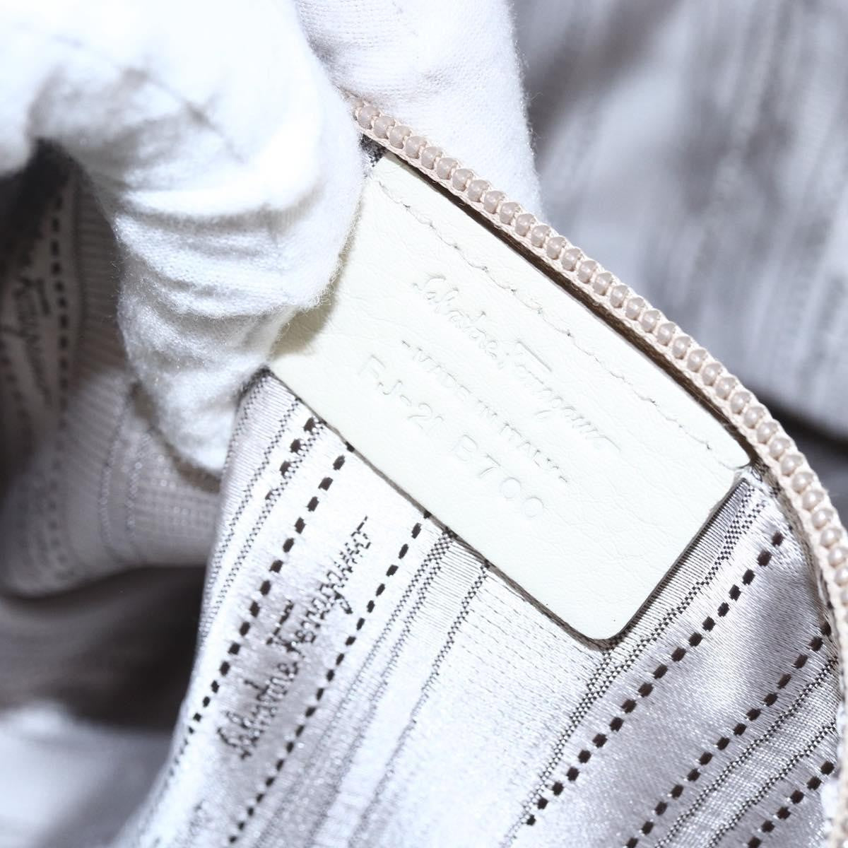 Salvatore Ferragamo Vintage Tote bag Leather, WHITE, LEATHER, Tote bag