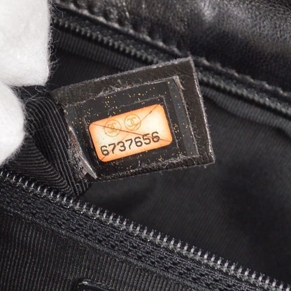 Chanel Chocolate Bar Mademoiselle Flap Bag Quilted Leather, BLACK, LEATHER, Shoulder bag