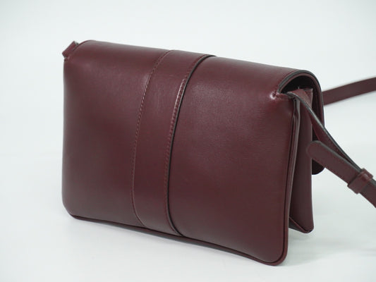 Gucci Arli Shoulder Bag Leather, BURGUNDY, LEATHER, Shoulder bag