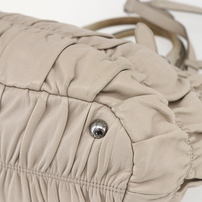 Prada Gaufre Convertible Tote Nappa Leather, BEIGE, LEATHER, Handbag