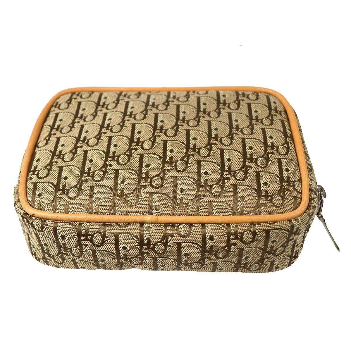 Christian Dior Vintage Trotter Pouch Canvas, BEIGE, CANVAS, Clutche & pouche