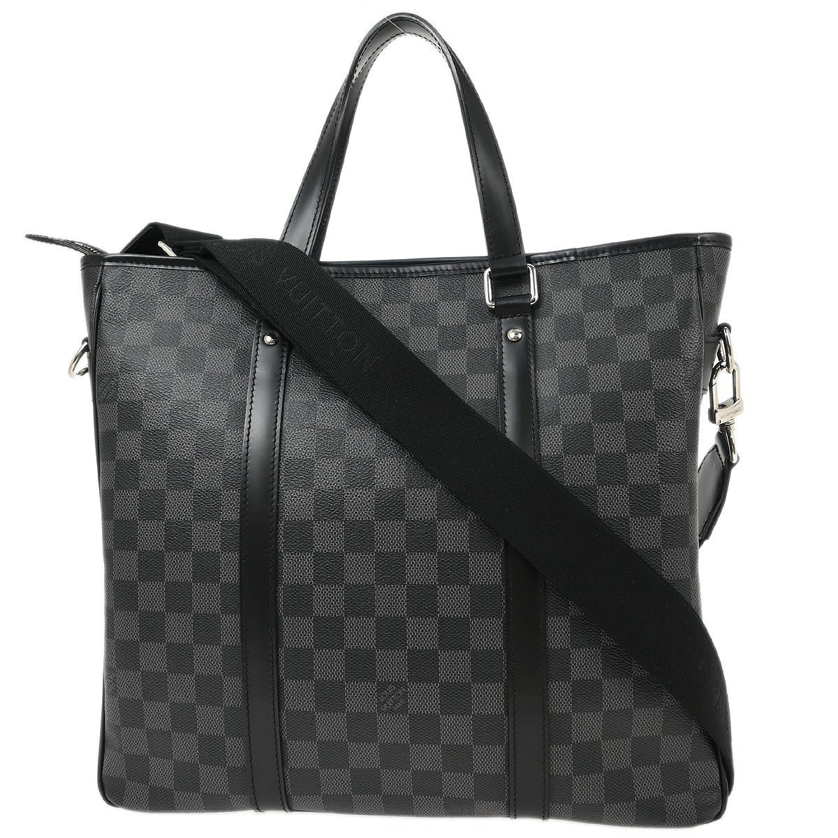 Louis Vuitton Tadao Handbag Damier Graphite, GRAY, CANVAS, Tote bag