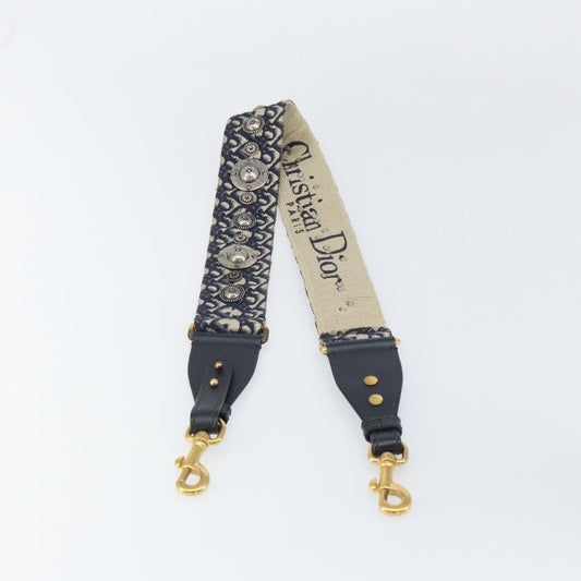 Christian Dior Adjustable Shoulder Strap Oblique Canvas, NAVY, CANVAS, Straps