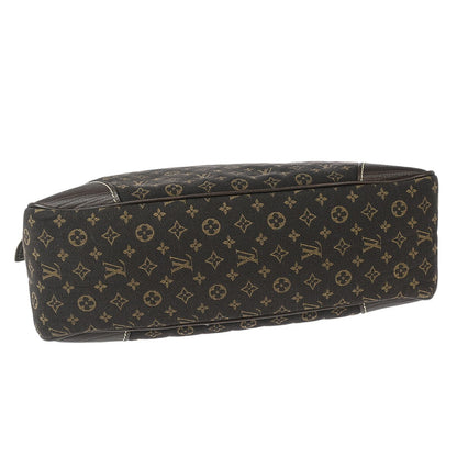 Louis Vuitton Boulogne Handbag Mini Lin, BROWN, CANVAS, Shoulder bag