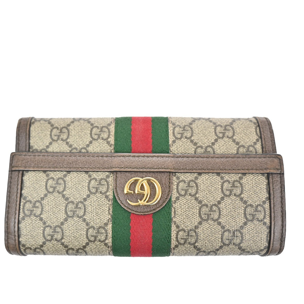 Gucci Ophidia Continental Wallet GG Coated Canvas, BROWN, CANVAS, Wallets