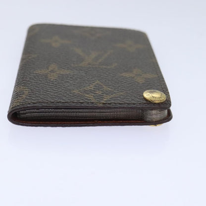Louis Vuitton Porte Cartes Pression Card Case Monogram Canvas, BROWN, CANVAS, Card Holders