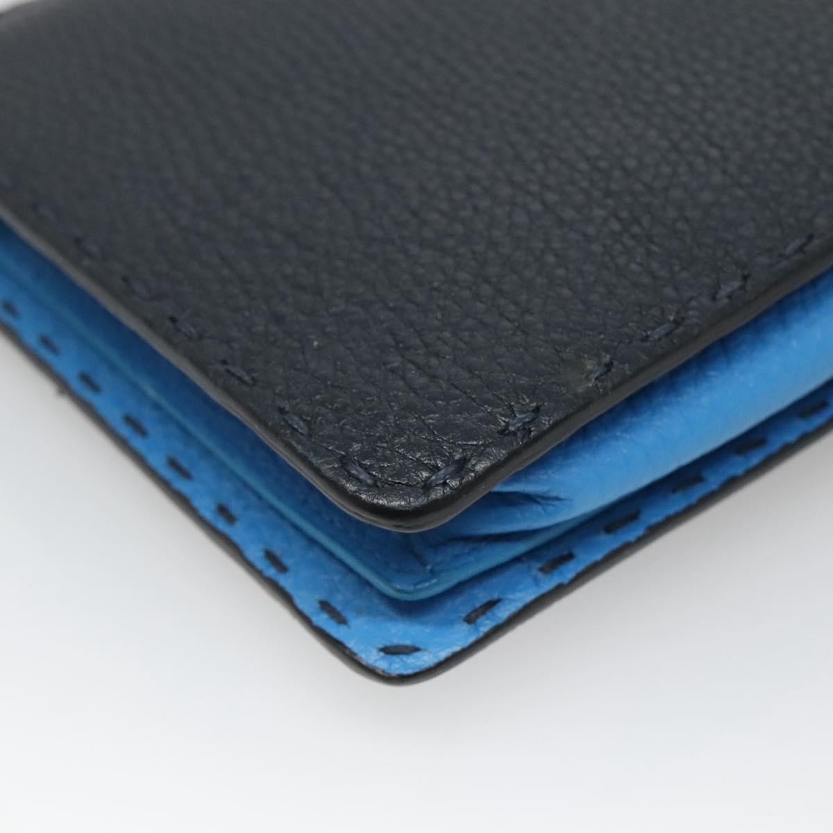 Fendi Selleria Zip Pouch Leather, BLACK, LEATHER, Clutche & pouche