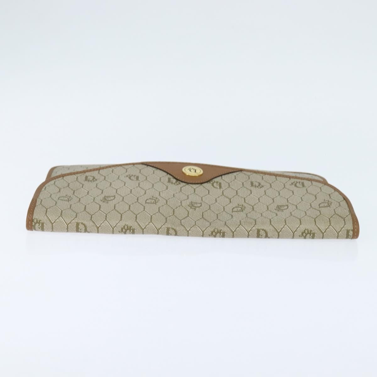 Christian Dior Vintage honeycomb clutch Canvas, BEIGE, CANVAS, Clutche & pouche