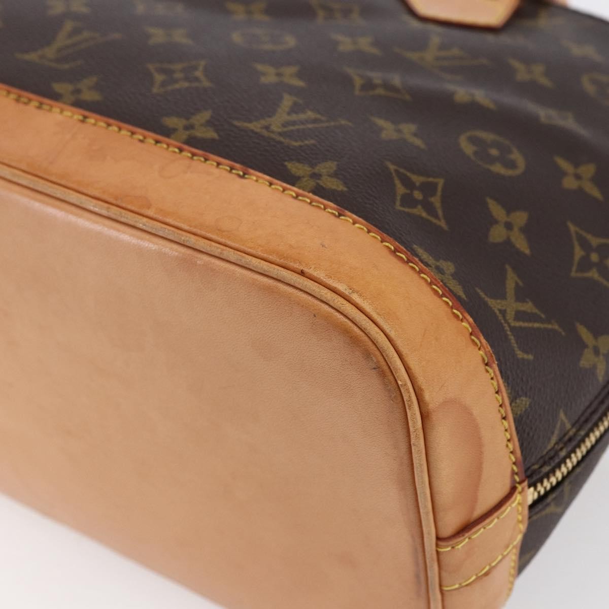 Louis Vuitton Alma Handbag Monogram Canvas, BROWN, CANVAS, Handbag