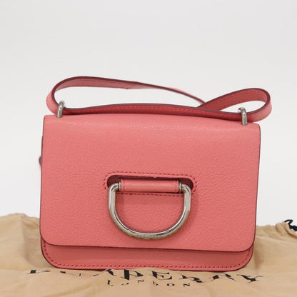 Burberry D-Ring Shoulder Bag Leather, PINK, LEATHER, Shoulder bag