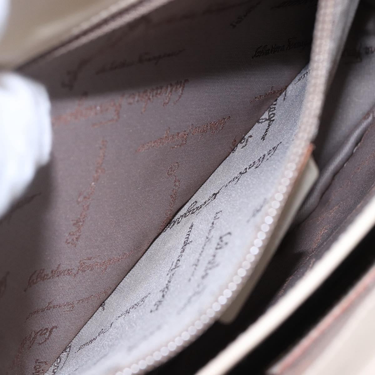 Salvatore Ferragamo Vintage Gancini Cage Top Handle Bag Canvas, BEIGE, CANVAS, Bag