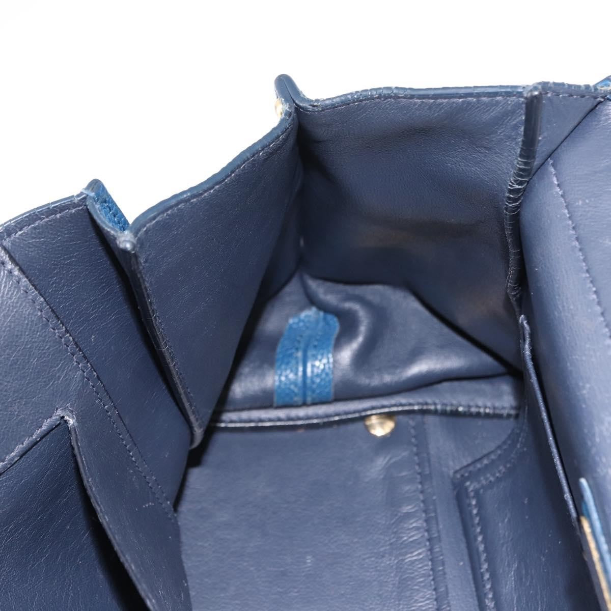 Salvatore Ferragamo Sofia Satchel Leather, BLUE, LEATHER, Handbag