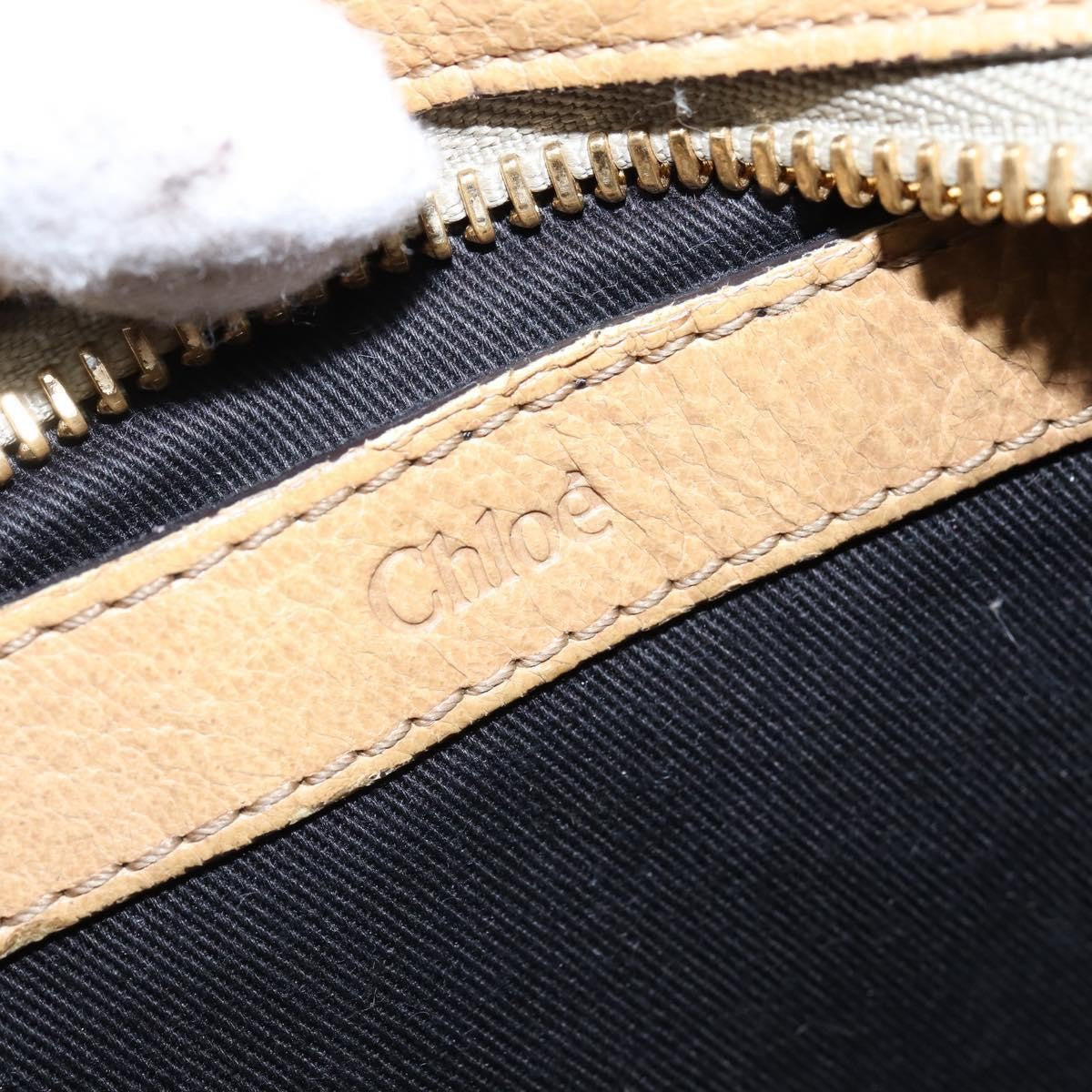 Chloe Ethel Handbag Leather, BEIGE, LEATHER, Handbag