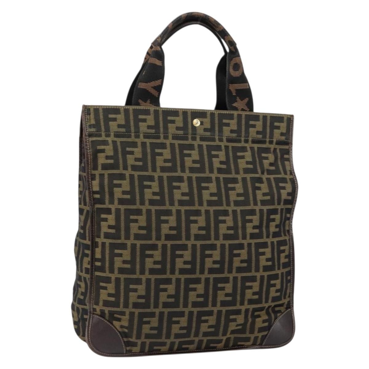 Fendi Zucca Tote bag FF motif, BROWN, CANVAS, Tote bag