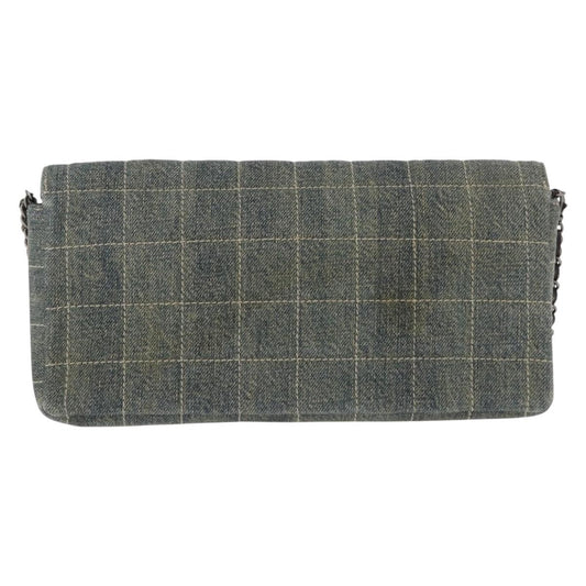 Chanel Chocolate Bar Flap Bag Quilted Denim, BLUE, DENIM_JEANS, Shoulder bag