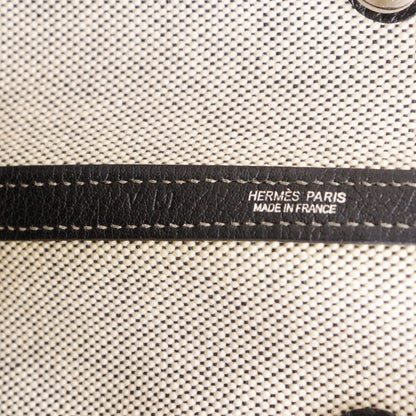 Hermes Garden Party Tote Toile and Leather, GRAY, CANVAS, Tote bag
