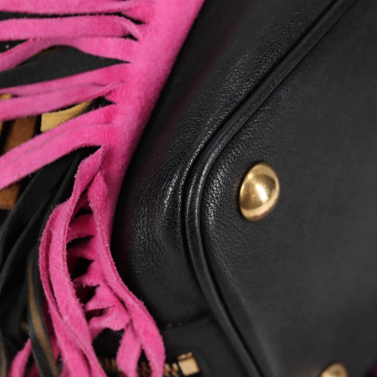 Saint Laurent Fringe Emmanuelle Bucket Bag Multicolor Leather, MULTICOLOUR, LEATHER, Shoulder bag