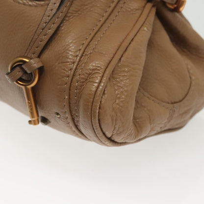 Chloe Paddington Lock Handbag Leather, BROWN, LEATHER, Handbag