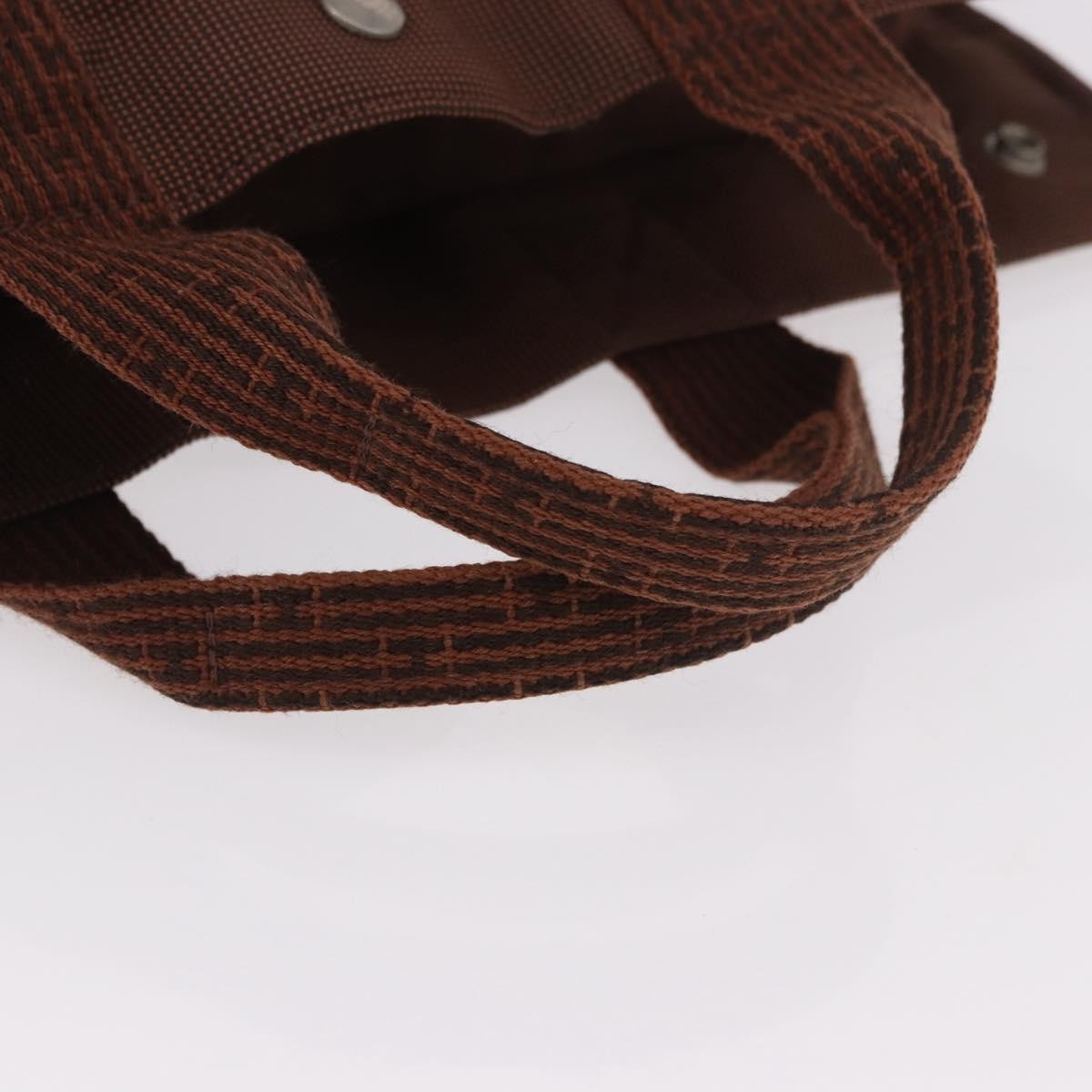 Hermes Fourre Tout Tote Canvas, Brown, Canvas, Tote Bag