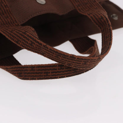 Hermes Fourre Tout Tote Canvas, Brown, Canvas, Tote Bag