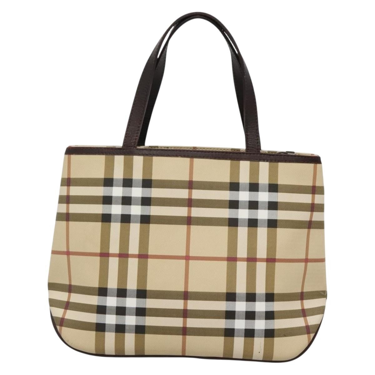 Burberry Nova Check Handbag Nova Check Canvas, BEIGE, CANVAS, Handbag