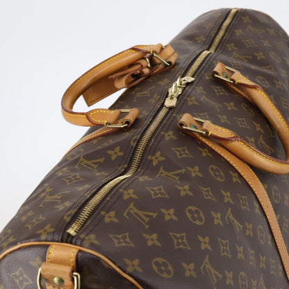 Louis Vuitton Keepall Bandouliere Bag Monogram Canvas, BROWN, CANVAS, Travel bag