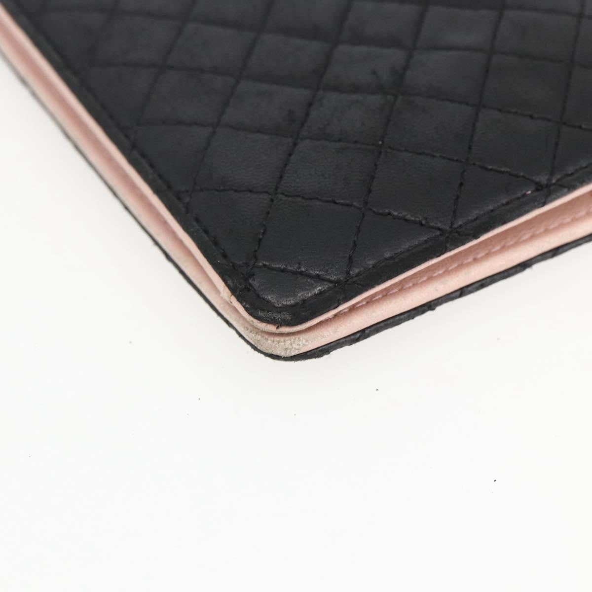 Chanel Vintage CC Bifold Wallet Leather, BLACK, LEATHER, Wallets