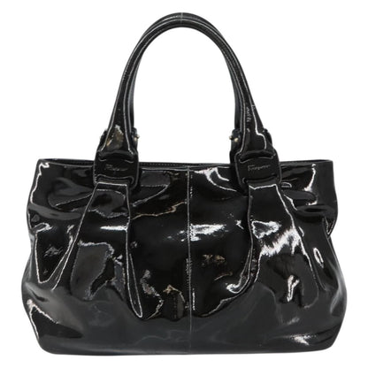 Salvatore Ferragamo Vintage Tote bag Patent Leather, BLACK, PATENT_LEATHER, Tote bag