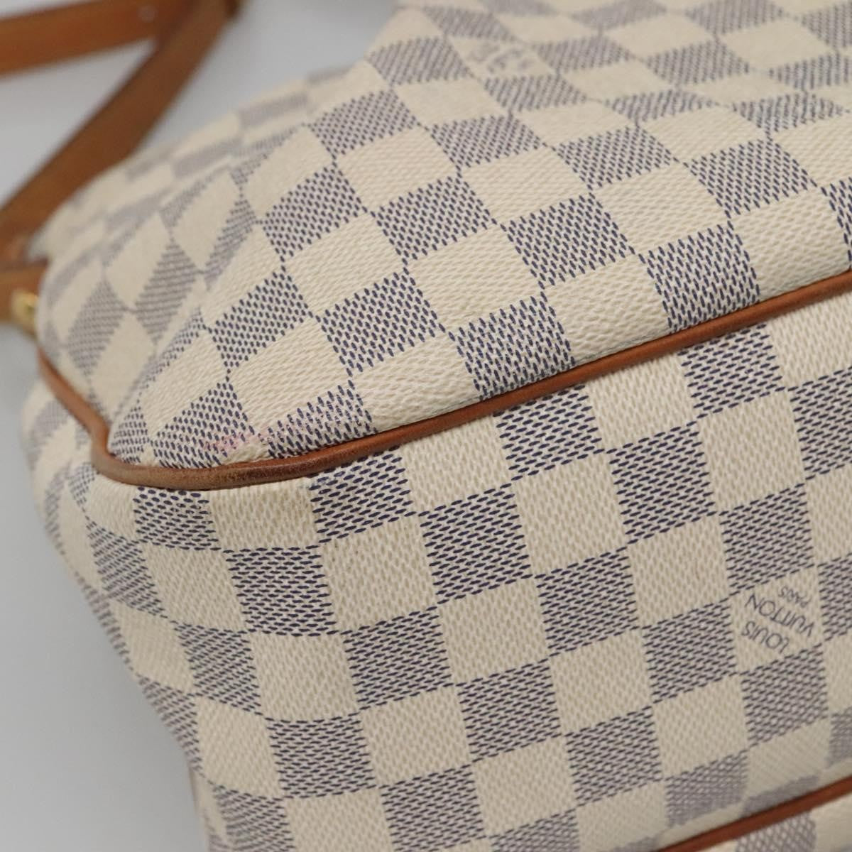 Louis Vuitton Siracusa Handbag Damier, WHITE, CANVAS, Shoulder bag